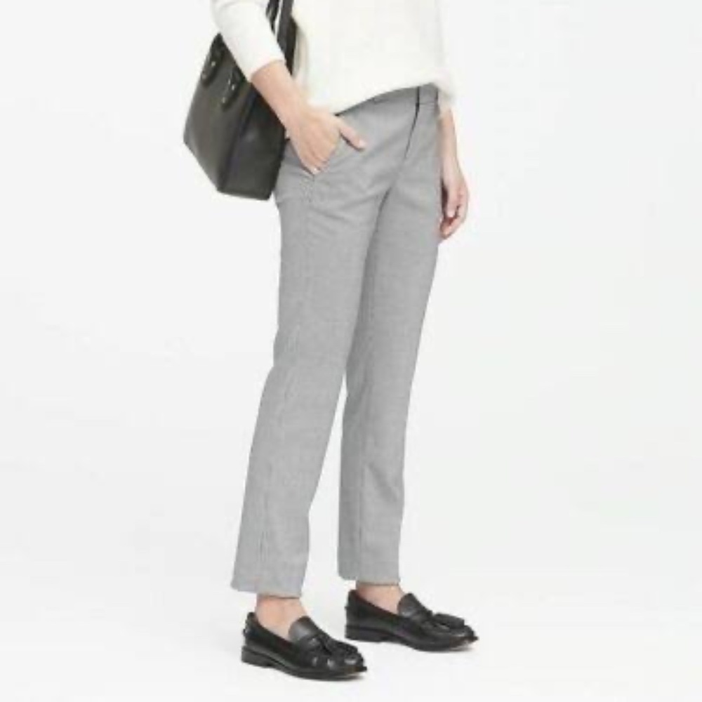 Banana Republic B&W Houndstooth Ryan Pants Size 8, EUC!